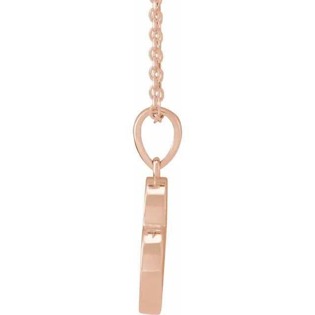 14K Rose Gold Family Heart 16-18" Birthstone Necklace