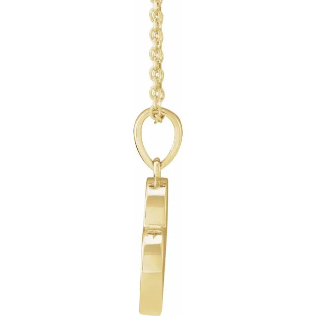 14K Yellow Gold Family Heart 16-18" Birthstone Necklace