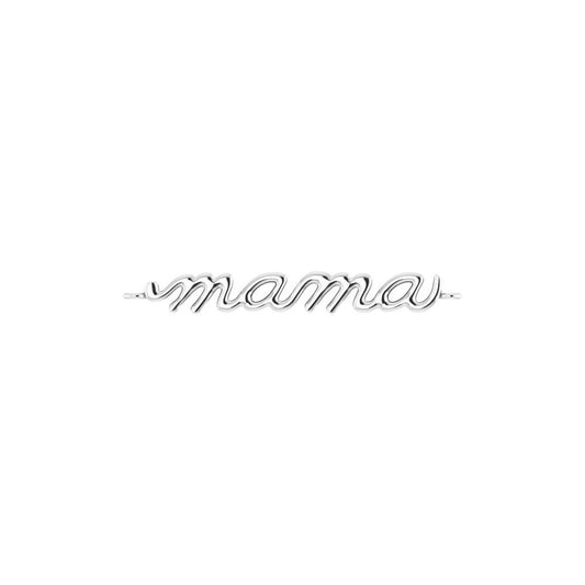 Sterling Silver Lowercase Script Mama 6 1/2-7 1/2" Bracelet