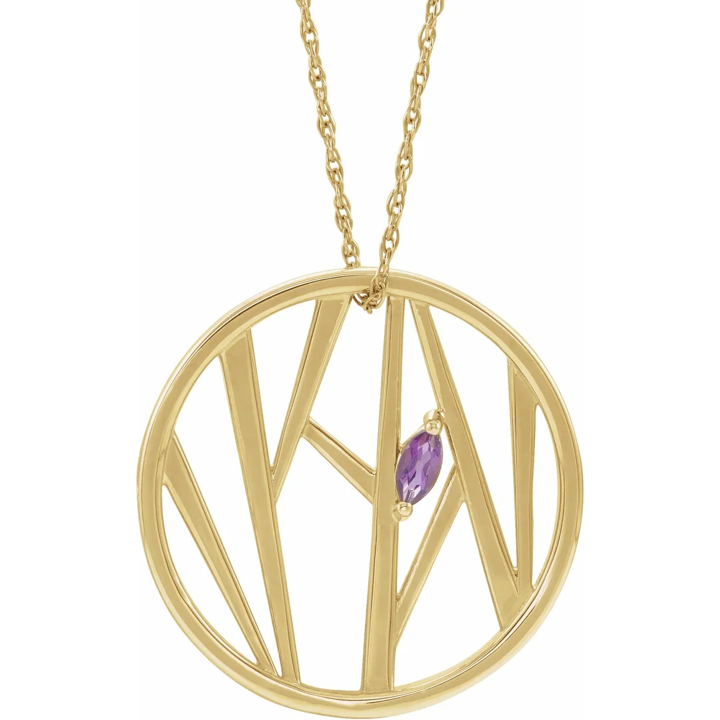 14K Yellow Gold Tree Branch Family 16-18" Necklace