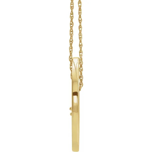 14K Yellow Gold Tree Branch Family 16-18" Necklace