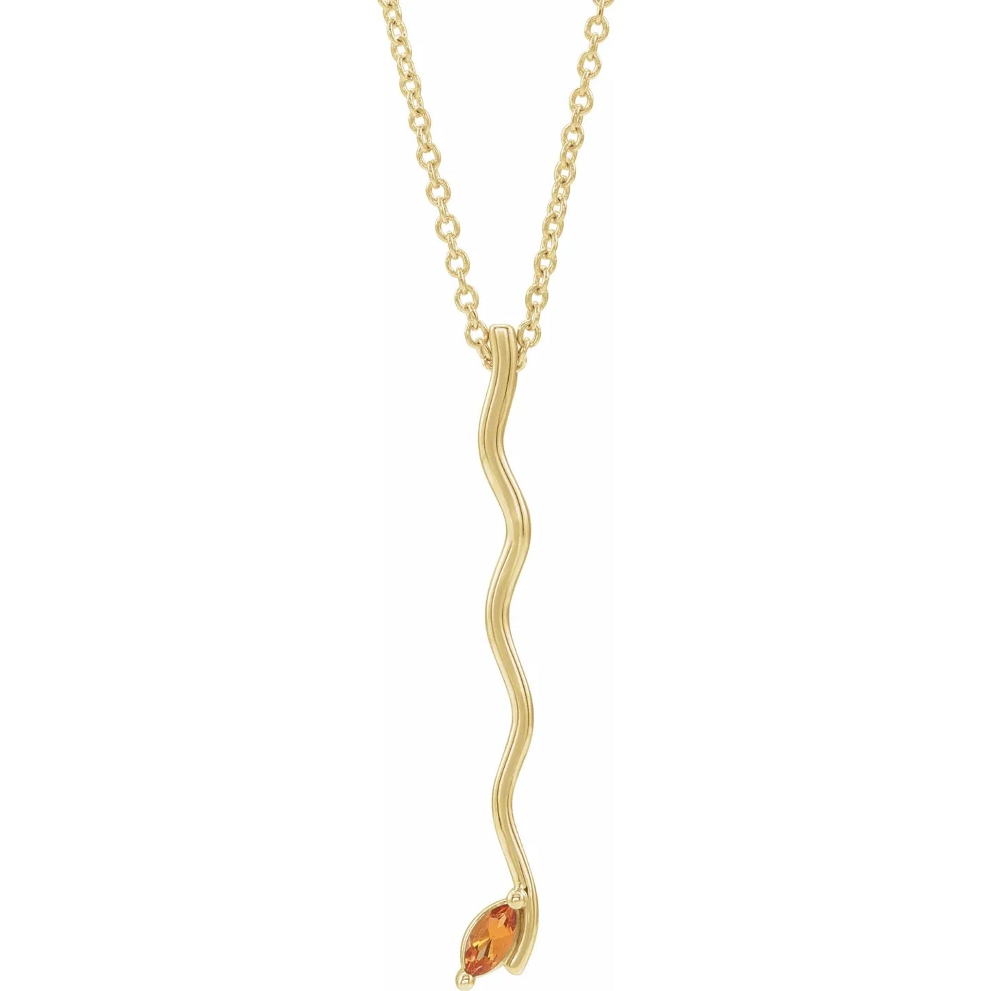 14K Yellow Gold Family Scattered Bar 16-18" Necklace