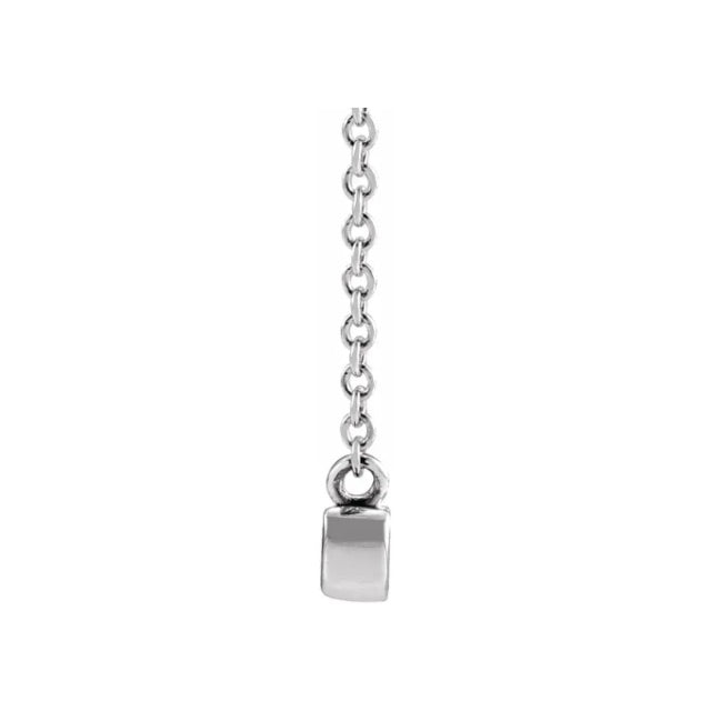 14KT White Gold Petite Script Mama 18" Necklace