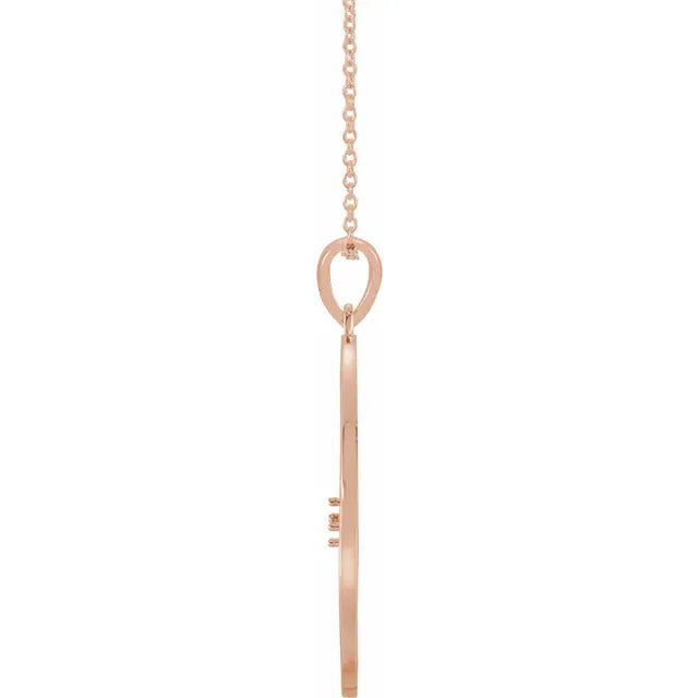 14K Rose Gold Family Tree Birthstone Necklace
