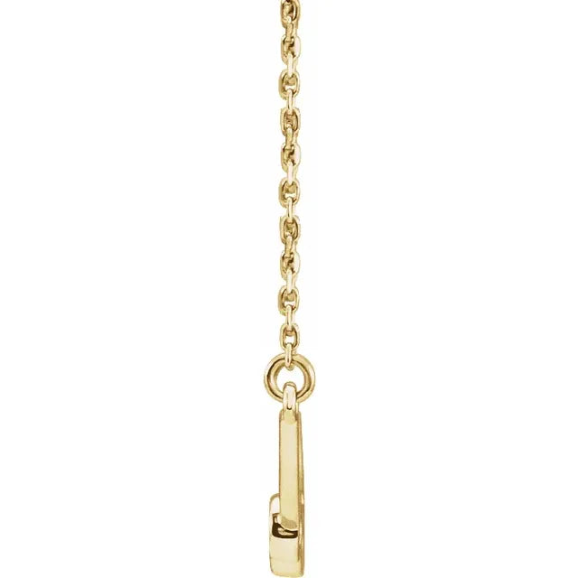 14K Yellow Gold Family Birthstone Bezel-Set Bar 16-18" Necklace