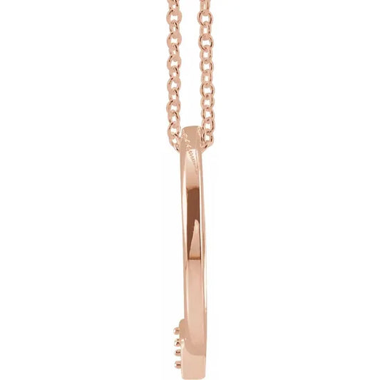 14K Rose Gold Family Circle 16-18" Necklace