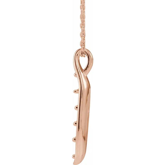 14K Rose Gold Family Peas in a Pod 16-18" Necklace