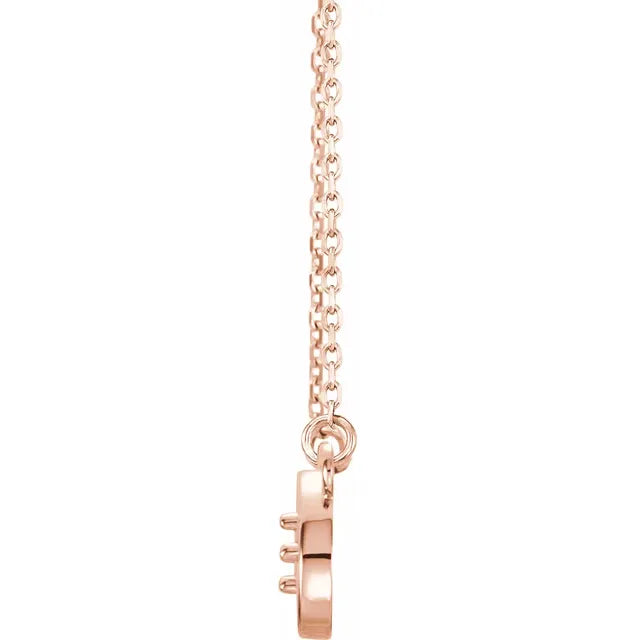 14K Rose Gold Infinity Inspired Family Birthstone Necklace with 18" chain