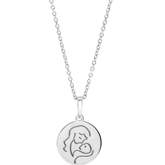 14K White Gold Hold You Forever® 16-18" Necklace