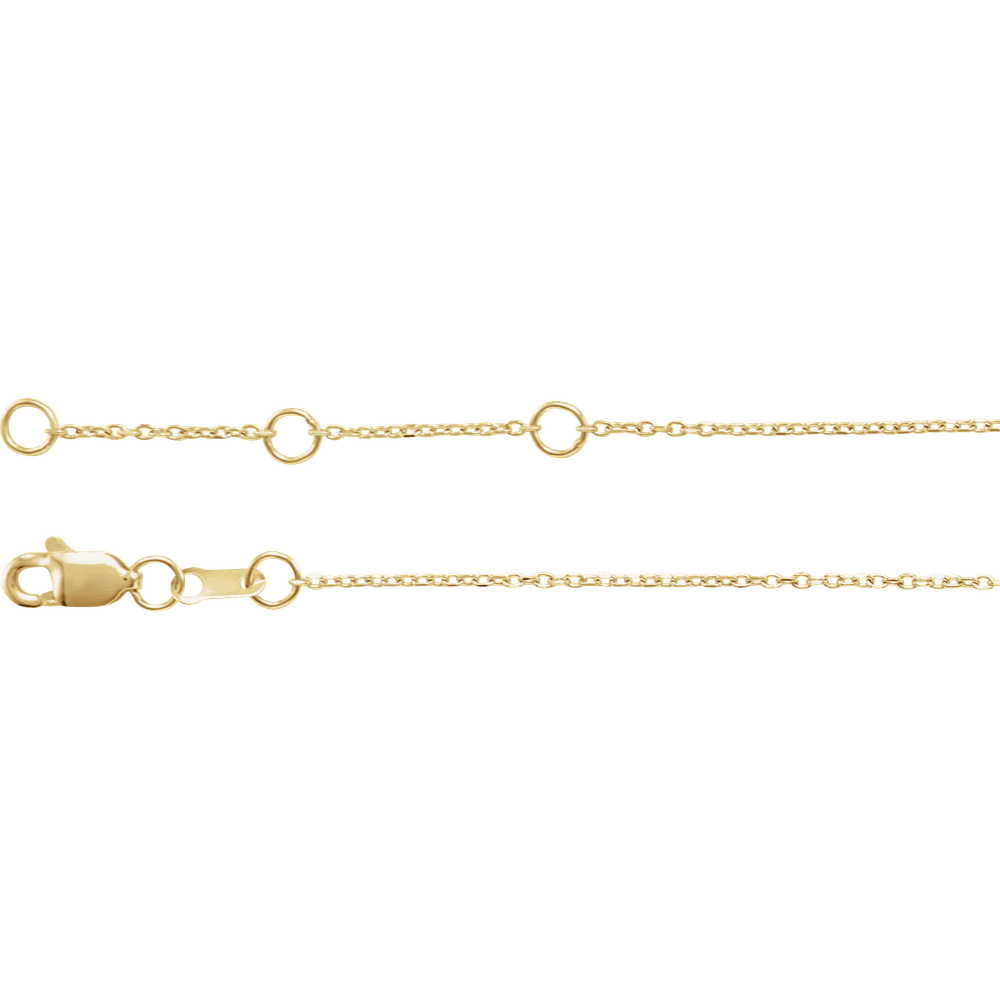 14K Yellow Gold Lowercase Script Mama 6 1/2-7 1/2" Bracelet