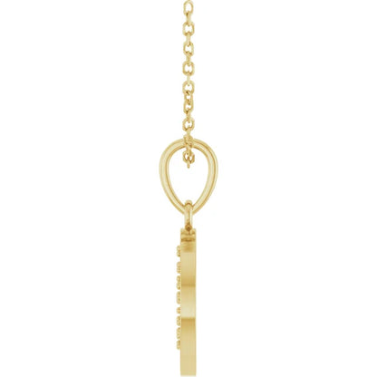 14K Yellow Gold 1.5 mm Round Family Tree 16-18" Necklace