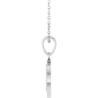 14K White Gold 1.5 mm Round Family Tree 16-18" Necklace