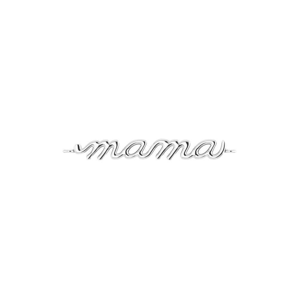 Sterling Silver Lowercase Script Mama 6 1/2-7 1/2" Bracelet