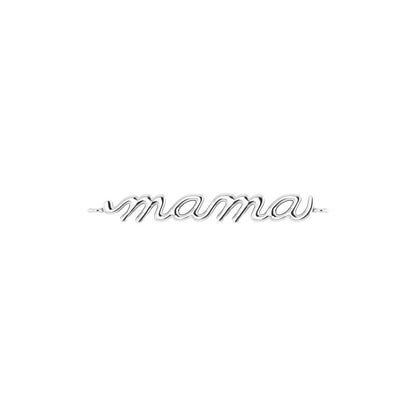 Sterling Silver Lowercase Script Mama 6 1/2-7 1/2" Bracelet