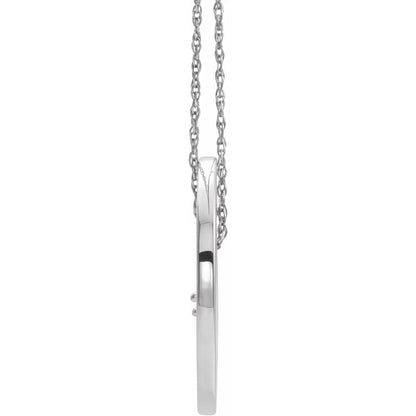 14K White Gold Tree Branch Family 16-18" Necklace
