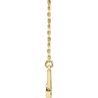 14K Yellow Gold Family Birthstone Bezel-Set Bar 16-18" Necklace