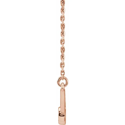 14K Rose Gold Family Birthstone Bezel-Set Bar 16-18" Necklace