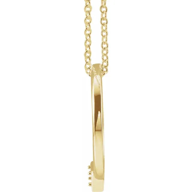 14K Yellow Gold Family Circle 16-18" Necklace