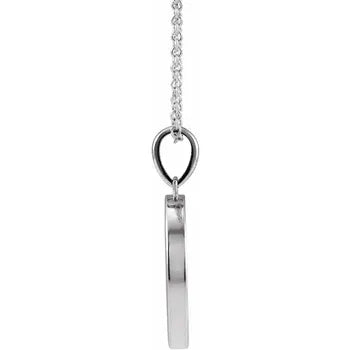 14K White Gold .02 CTW Natural Diamond Family Birthstone Circle 16-18" Necklace