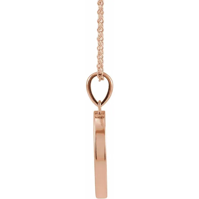 14K Rose Gold .02 CTW Natural Diamond Family Birthstone Circle 16-18" Necklace