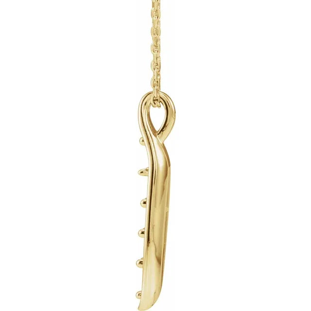 14K Yellow Gold Family Peas in a Pod 16-18" Necklace
