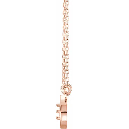 14K Rose Gold  Infinity Inspired Family Birthstone Necklace with 18" chain