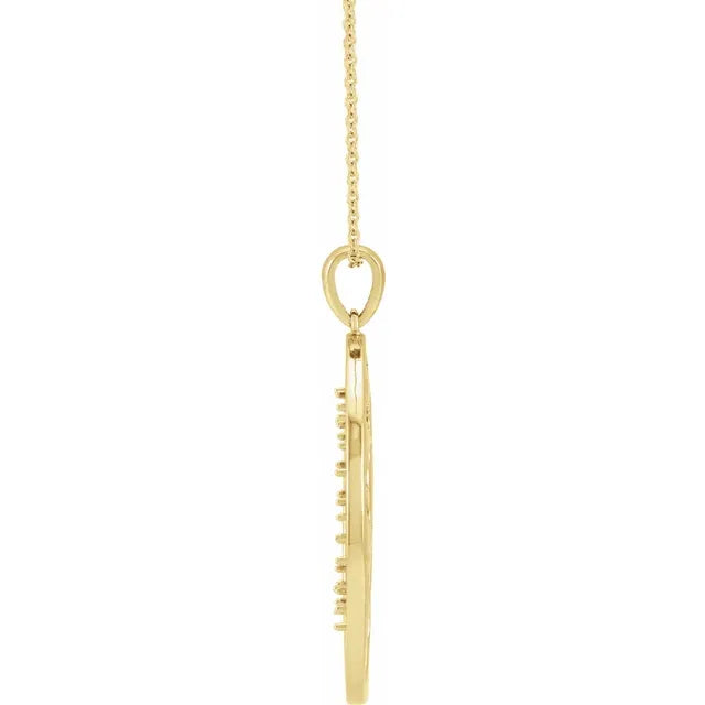 14K Yellow Gold Family Tree Birthstone Necklace