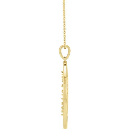 14K Yellow Gold Family Tree Birthstone Necklace