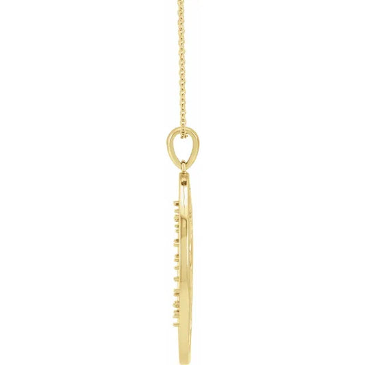 14K Yellow Gold Family Tree Birthstone Necklace