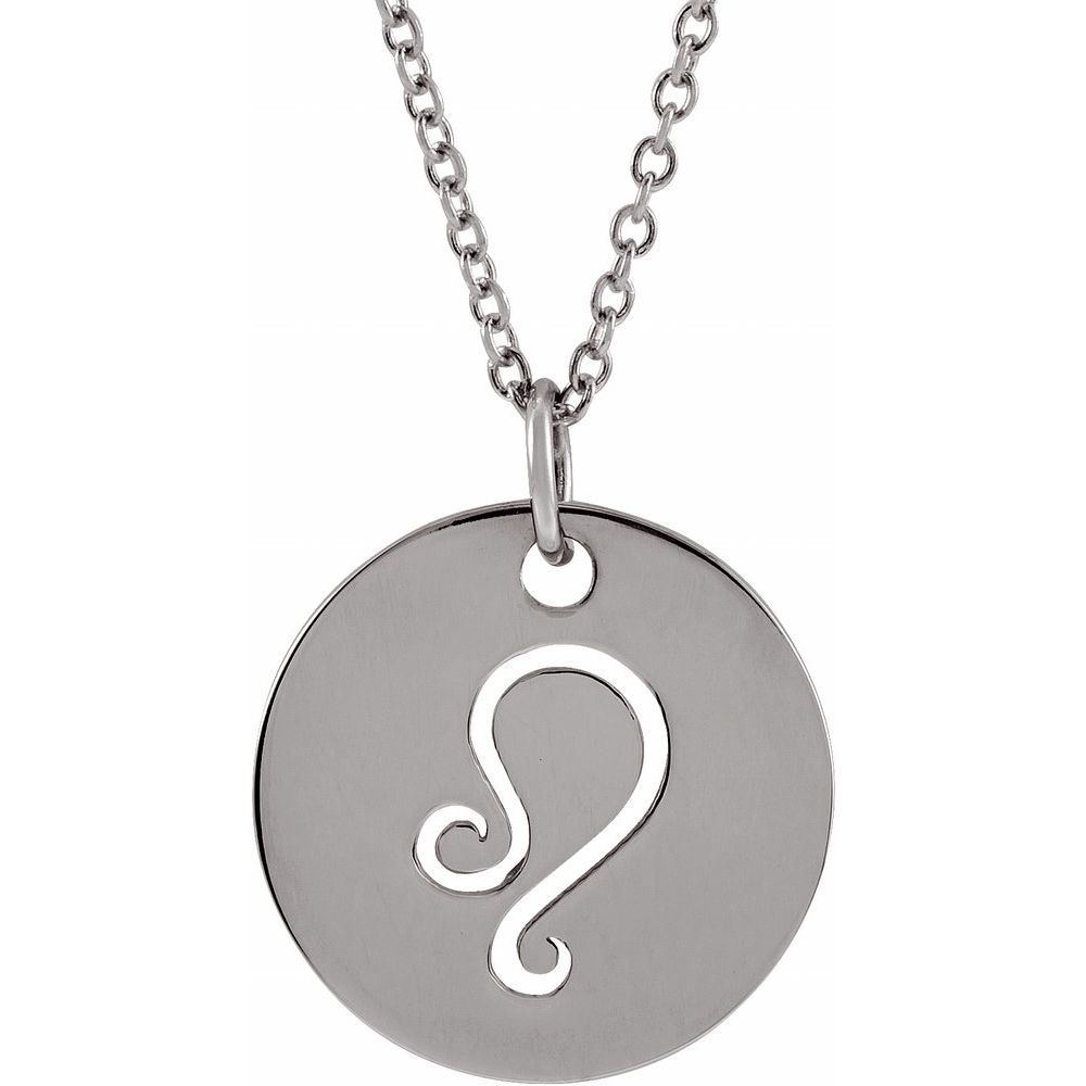 Sterling SIlver Zodiac Disc 16-18" Necklace