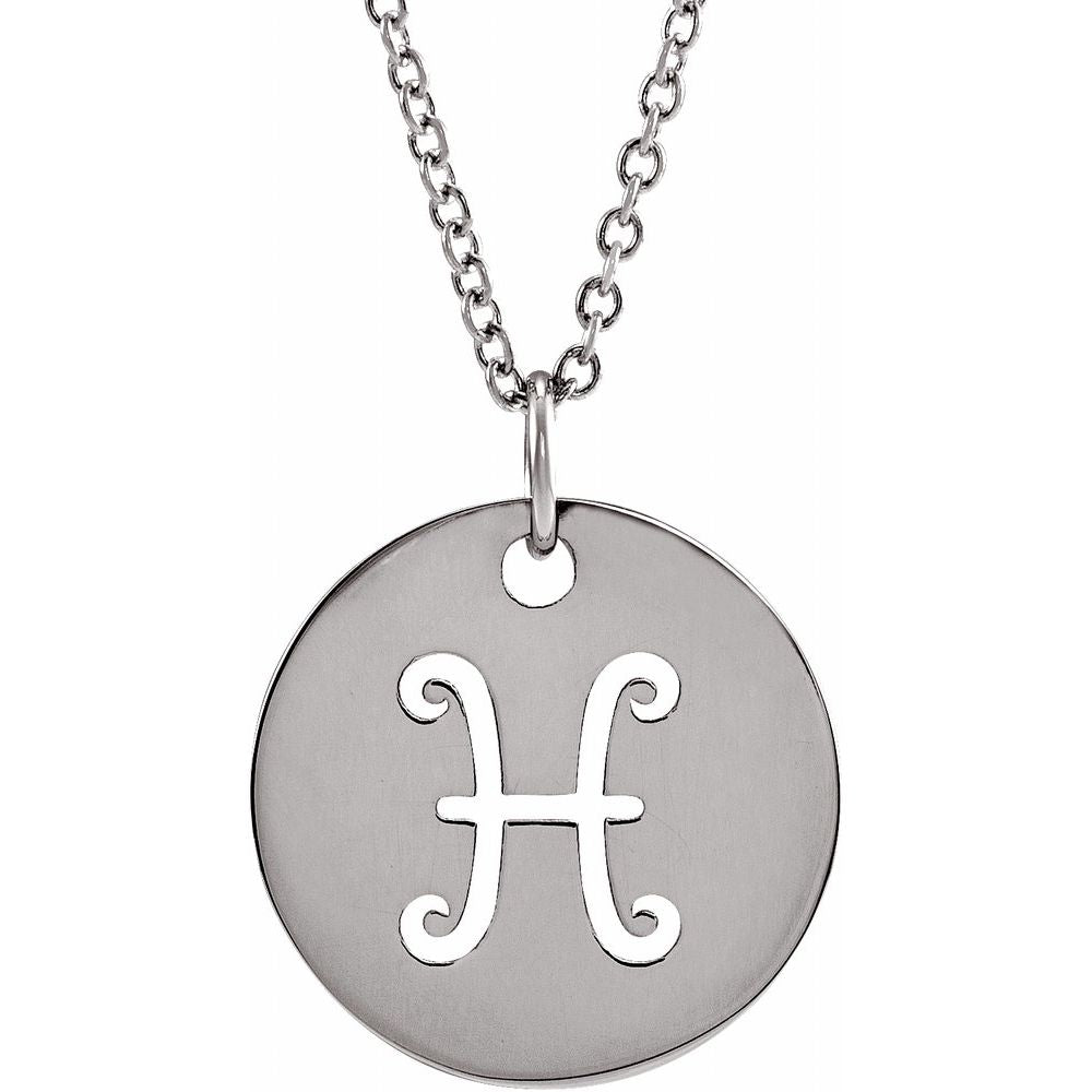 Sterling SIlver Zodiac Disc 16-18" Necklace