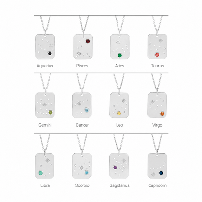 Sterling Silver .01 CTW Natural Diamond  and Stone Constellation 16-18" Necklace